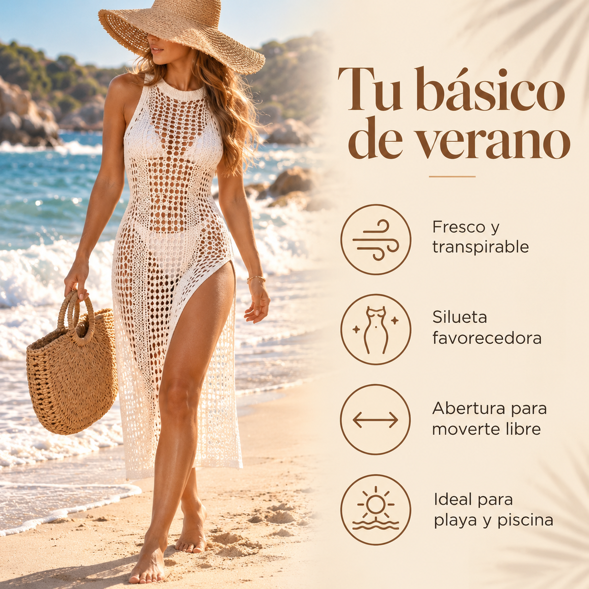 Vestido Playero Crochet