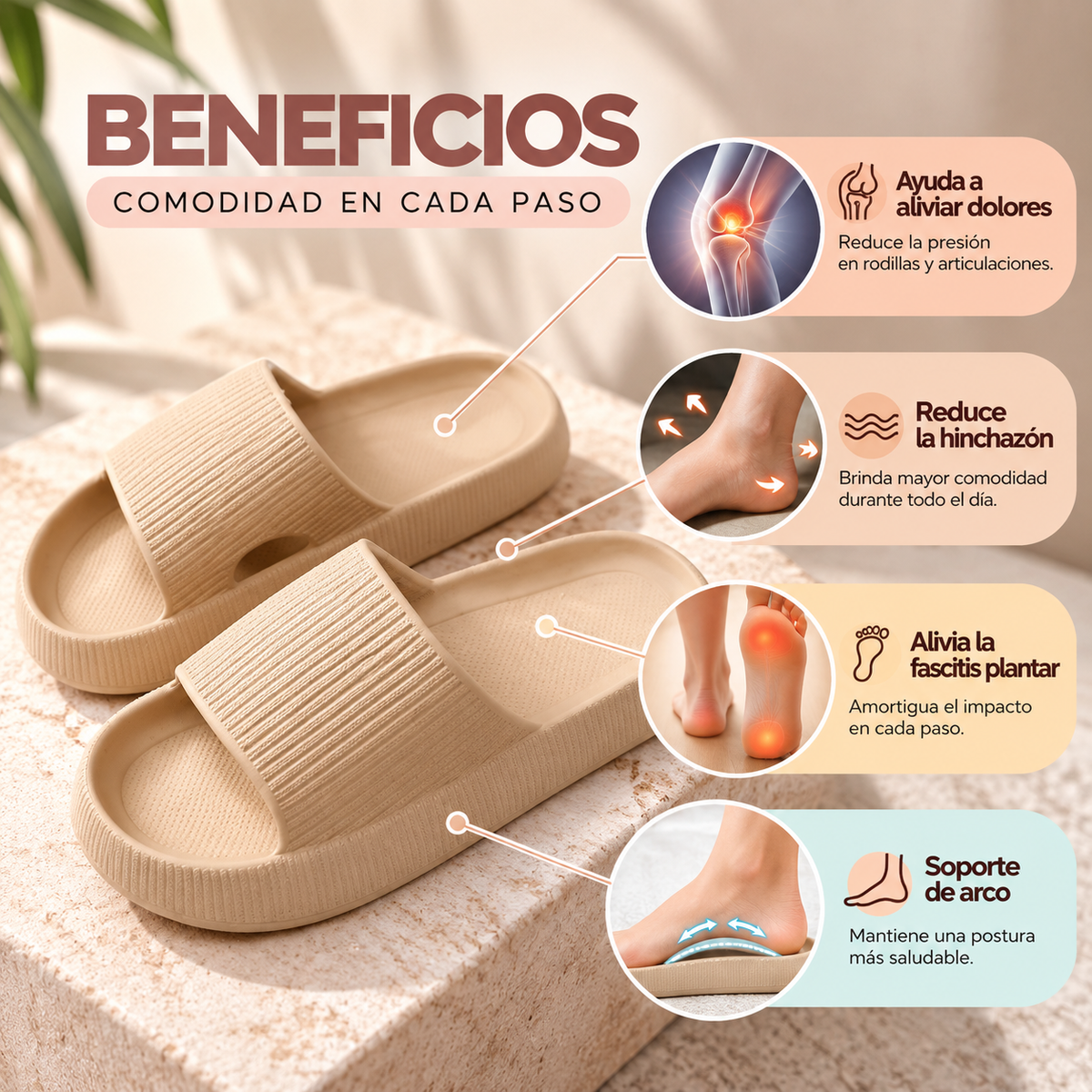 Sandalias Premium Acolchadas y Súper Cómodas