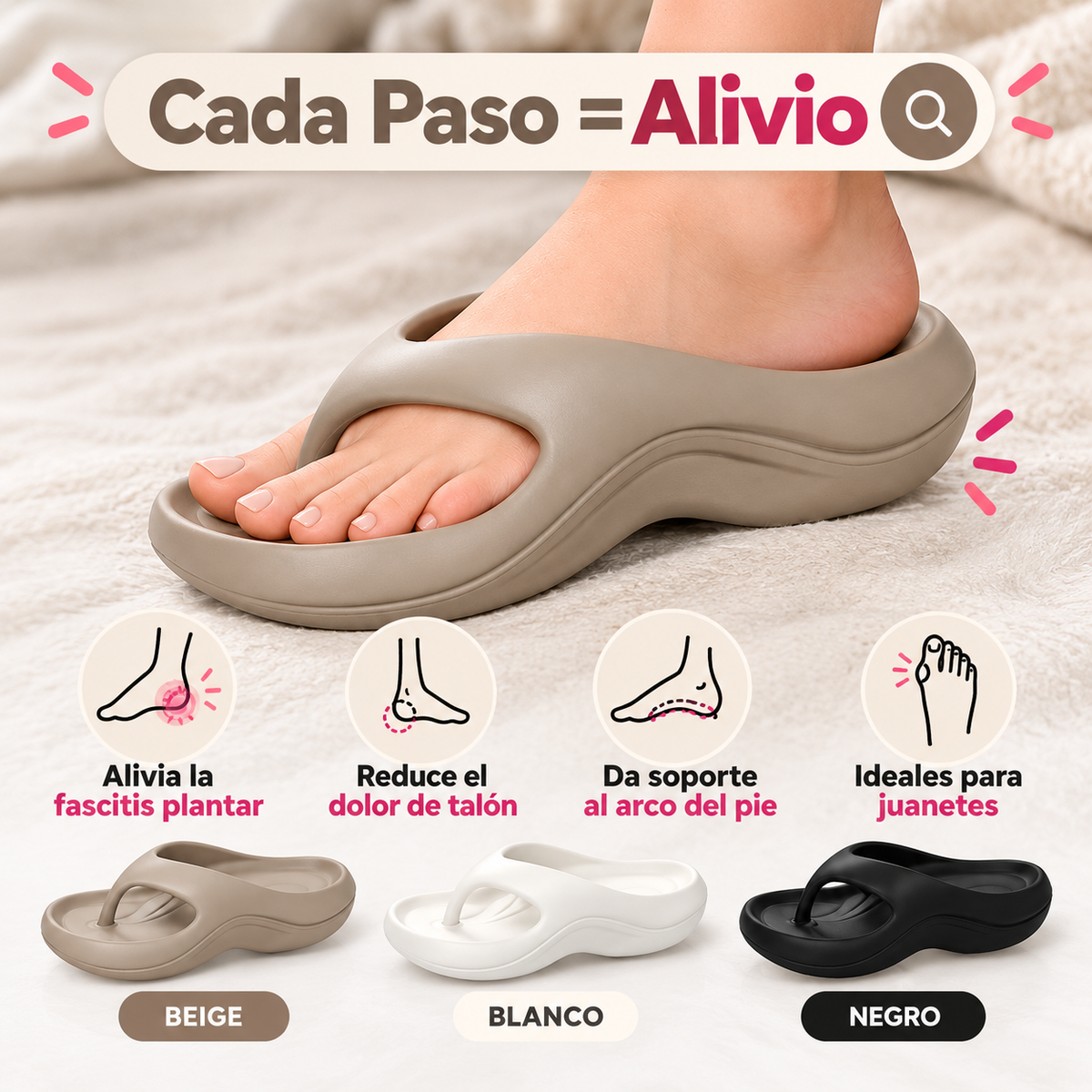  Sandalias Sootheez Premium con Soporte de Arco 