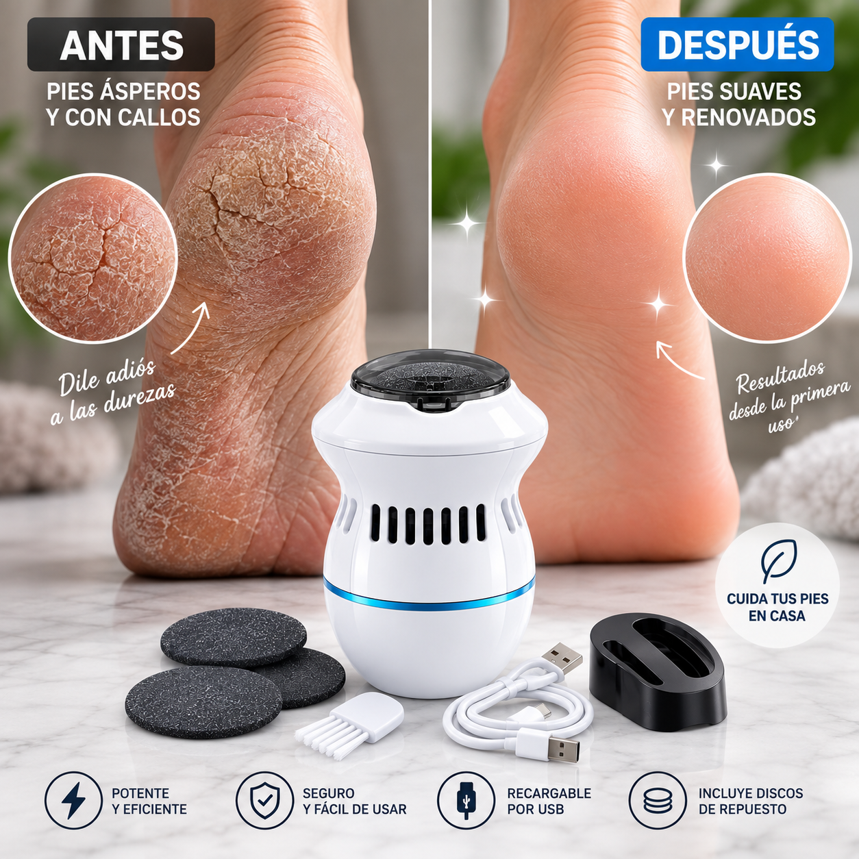✨🦶 Removedor de Durezas | Pies Suaves y Cuidados