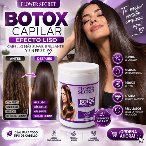 💜 Flower Secret Botox Capilar | Controla el Frizz y Luce tu Cabello