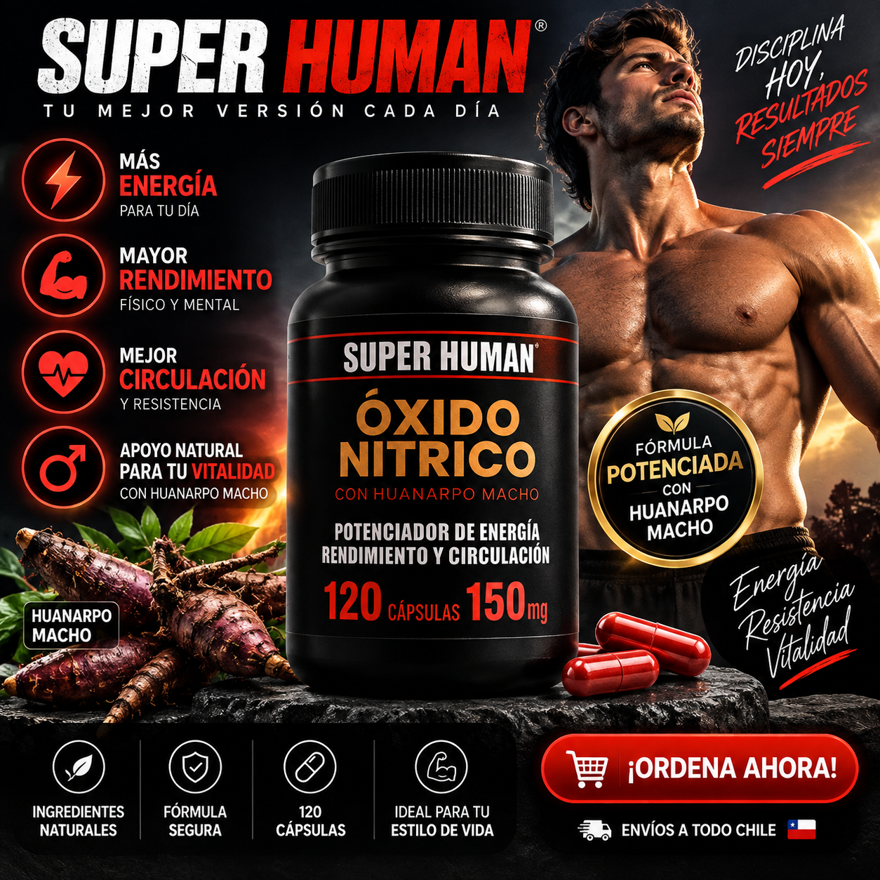 ⚡ SUPER HUMAN | Óxido Nítrico + Huanarpo Macho 🔥